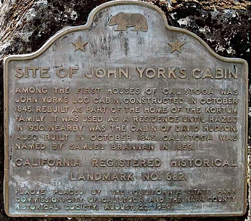 Site of John Yorks Cabin Marker image. Click for full size.