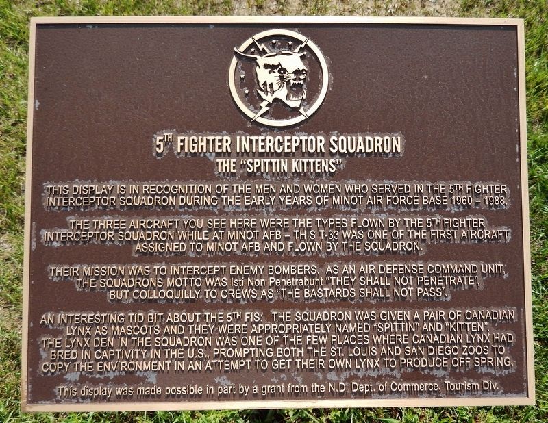5th Fighter Interceptor Squadron Marker image. Click for full size.