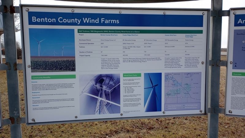 Benton County Wind Corridor Kiosk Marker. Click for full size. Benton County Wind Corridor Kiosk Marker image. Click for full size.
