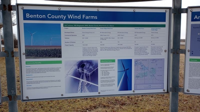 Benton County Wind Corridor Kiosk Marker image. Click for full size.