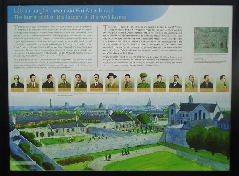 The burial plot of the leaders of the 1916 Rising Marker image. Click for full size.
