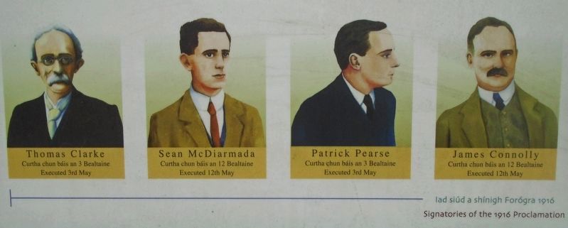 Executed Leaders of the 1916 Rising on Marker image. Click for full size.