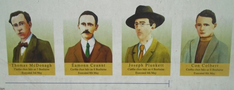 Executed Leaders of the 1916 Rising on Marker image. Click for full size.