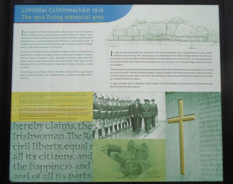 The 1916 Rising memorial area Marker image. Click for full size.