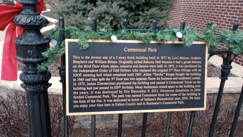 Centennial Park Marker image. Click for full size.