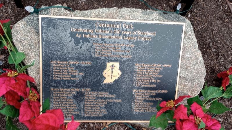 Centennial Park Sponsor Plaque image. Click for full size.