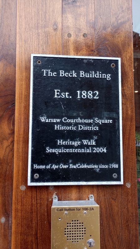 The Beck Building Marker image. Click for full size.