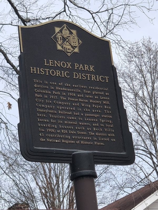 Lenox Park Historic District Marker. Click for full size. Lenox Park Historic District Marker image. Click for full size.