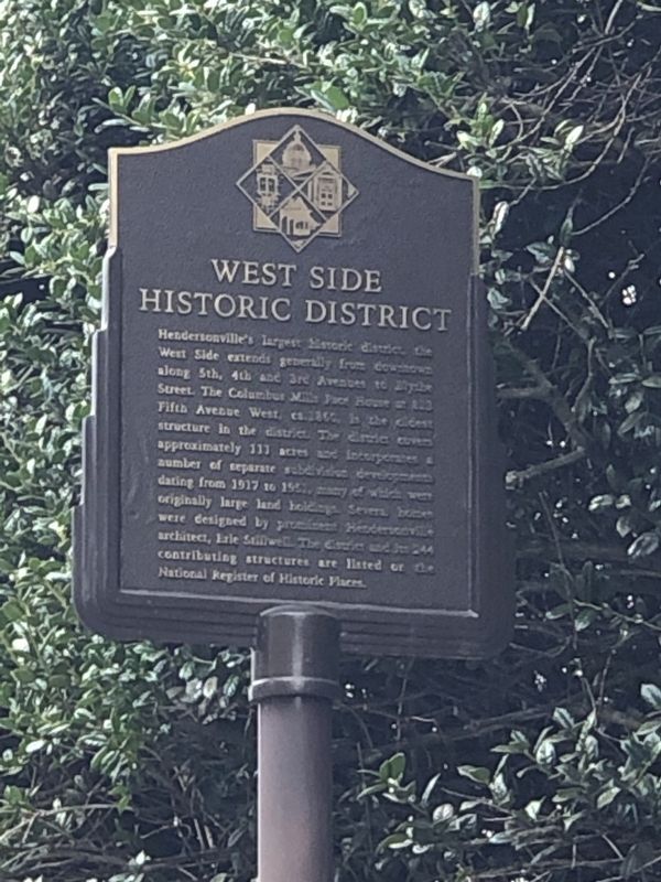 West Side Historic District Marker. Click for full size. West Side Historic District Marker image. Click for full size.