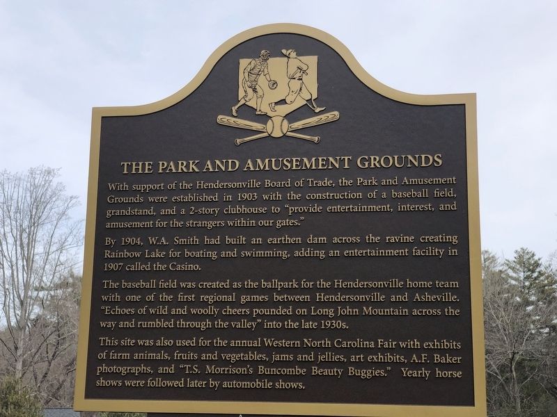 The Park and Amusement Grounds Marker image. Click for full size.