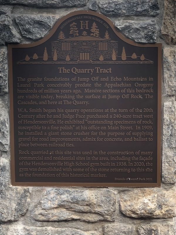 The Quarry Tract Marker image. Click for full size.