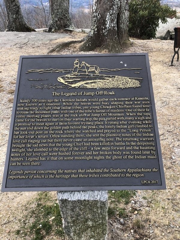 The Legend of Jump Off Rock Marker image. Click for full size.