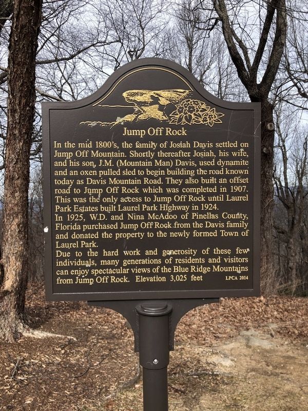 Jump Off Rock Marker. Click for full size. Jump Off Rock Marker image. Click for full size.