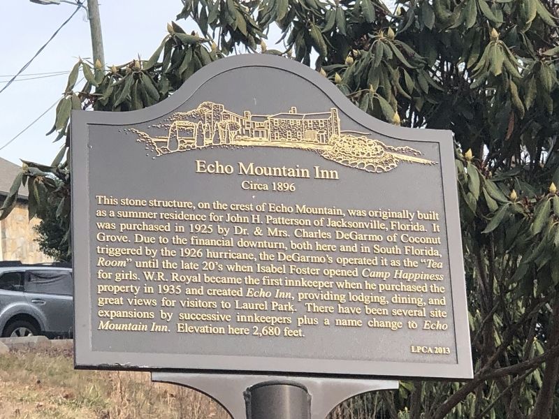 Echo Mountain Inn Marker image. Click for full size.