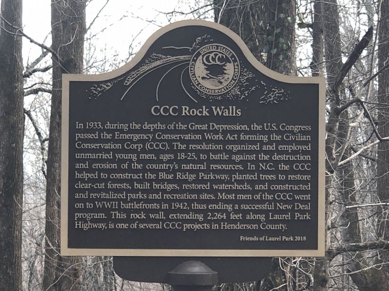 CCC Rock Walls Marker image. Click for full size.
