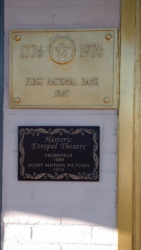 Historic Etropal Theatre Marker image. Click for full size.
