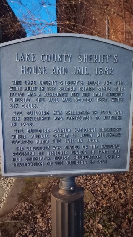 Lake County Sheriff's House and Jail 1882 Marker. Click for full size. Lake County Sheriff's House and Jail 1882 Marker image. Click for full size.