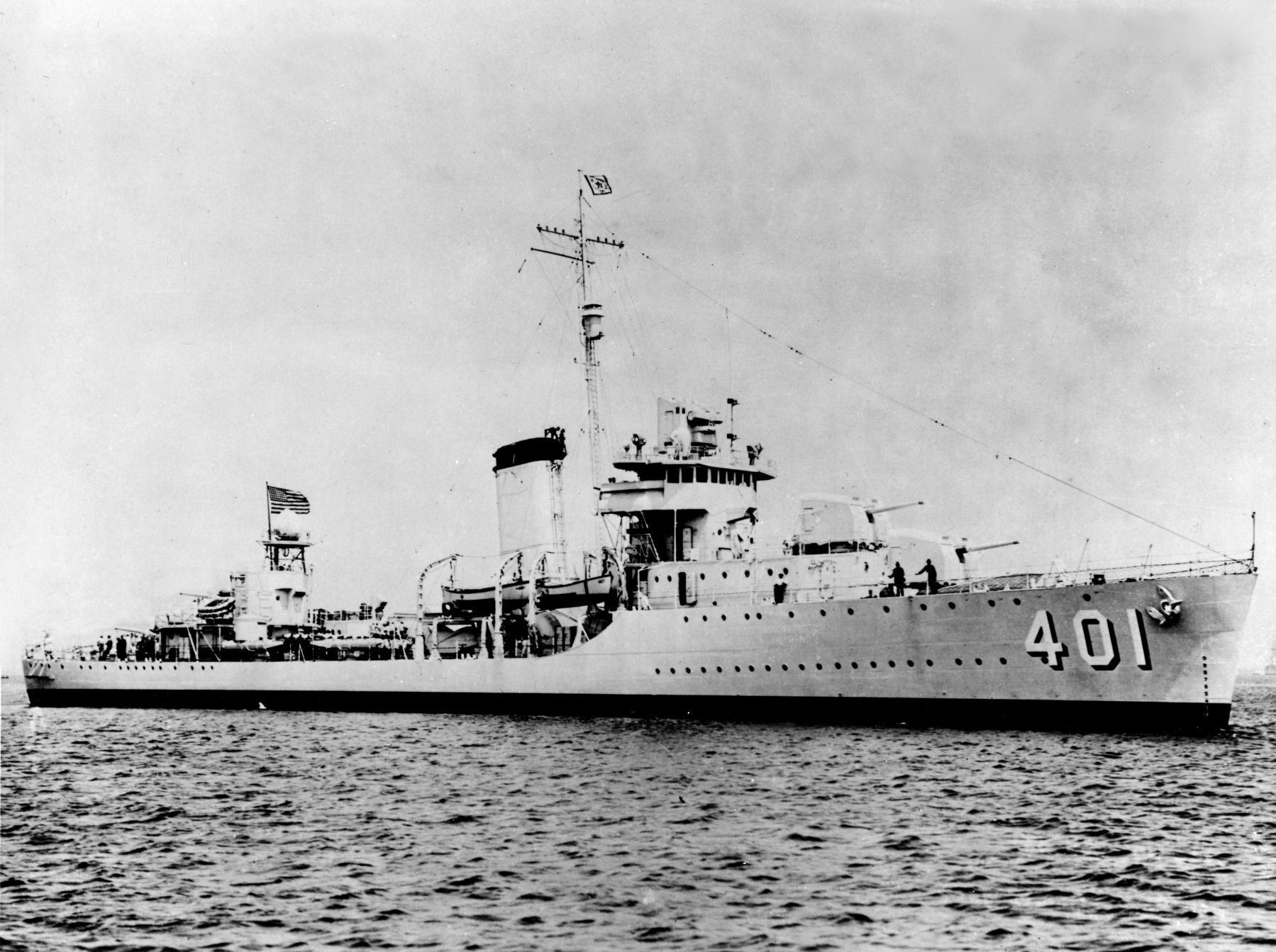 U.S.S. Maury (DD-401) image. Click for full size.