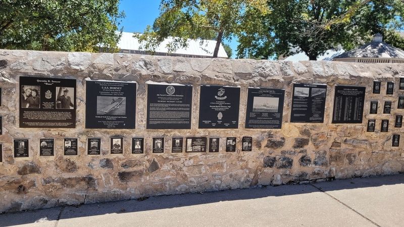 The 4th Naval Construction Battalion Marker is the third large marker from the left image. Click for full size.
