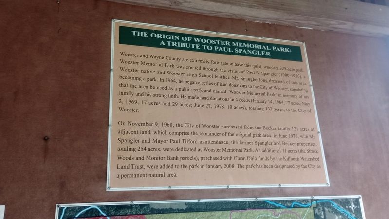 The Origin Of Wooster Memorial Park: Marker image. Click for full size.