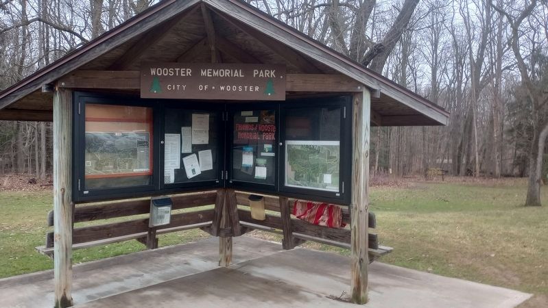 The Origin Of Wooster Memorial Park: Marker image. Click for full size.