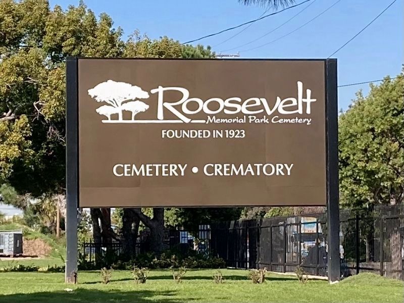 Roosevelt Cemetery - Founded 1923 image. Click for full size.