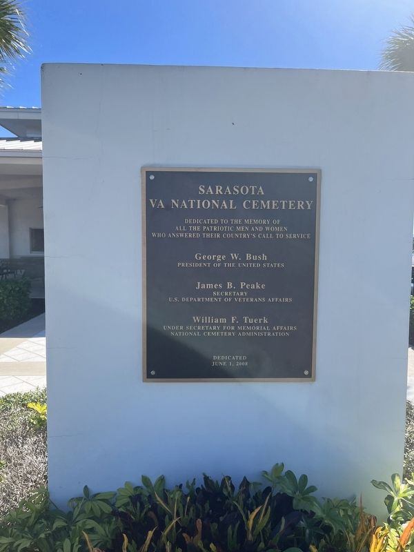 Sarasota National Cemetery Marker image. Click for full size.
