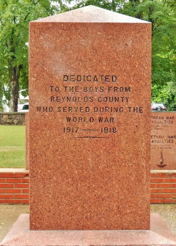 Reynolds County World War I Column image. Click for full size.