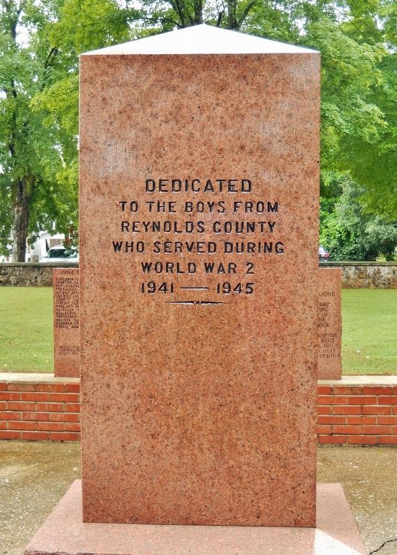 Reynolds County World War II Column image. Click for full size.