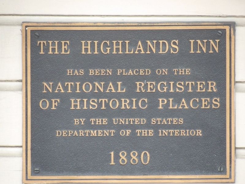The Highlands Inn Marker image. Click for full size.