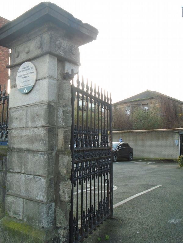 Mendicity Institution Garrison / Garastún Institiúid Deirciochta and Marker. Click for full size. Mendicity Institution Garrison / Garastún Institiúid Deirciochta and Marker image. Click for full size.