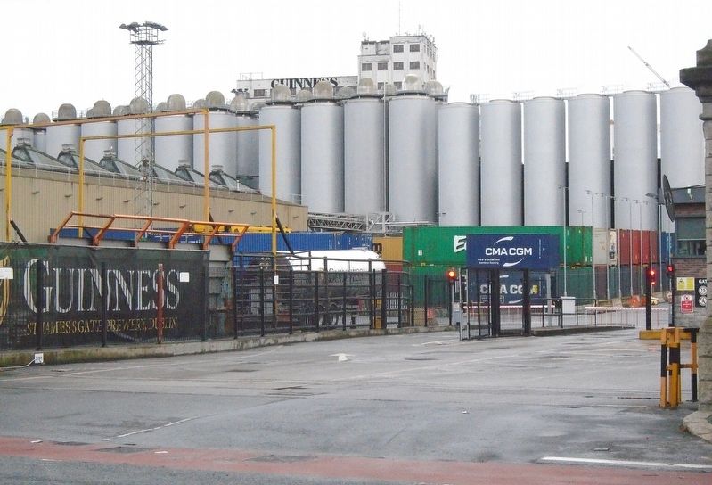 Guinness Brewery View through Victoria Quay Gate. Click for full size. Guinness Brewery View through Victoria Quay Gate image. Click for full size.