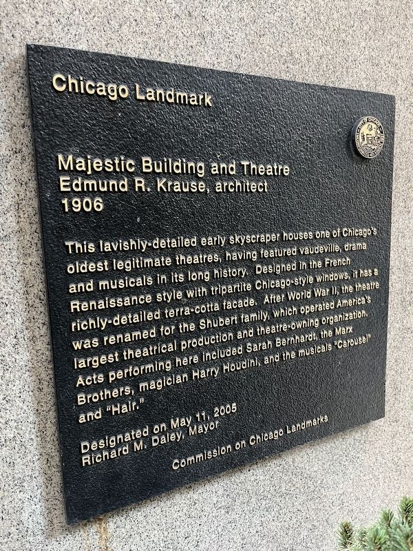 Majestic Building and Theatre Marker image. Click for full size.
