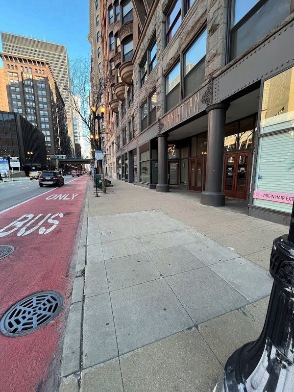 Site of the Dearborn Street Marker, 2024 image. Click for full size.