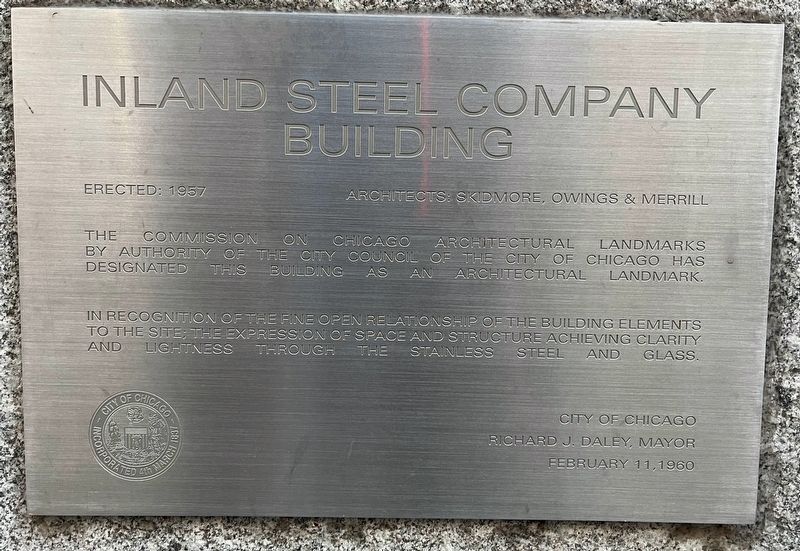 Inland Steel Company Building Marker image. Click for full size.