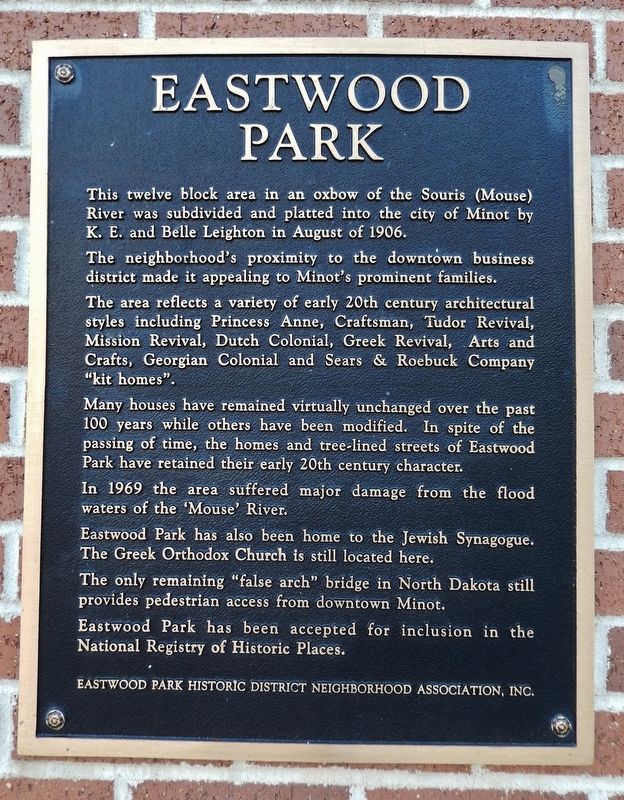 Eastwood Park Marker image. Click for full size.