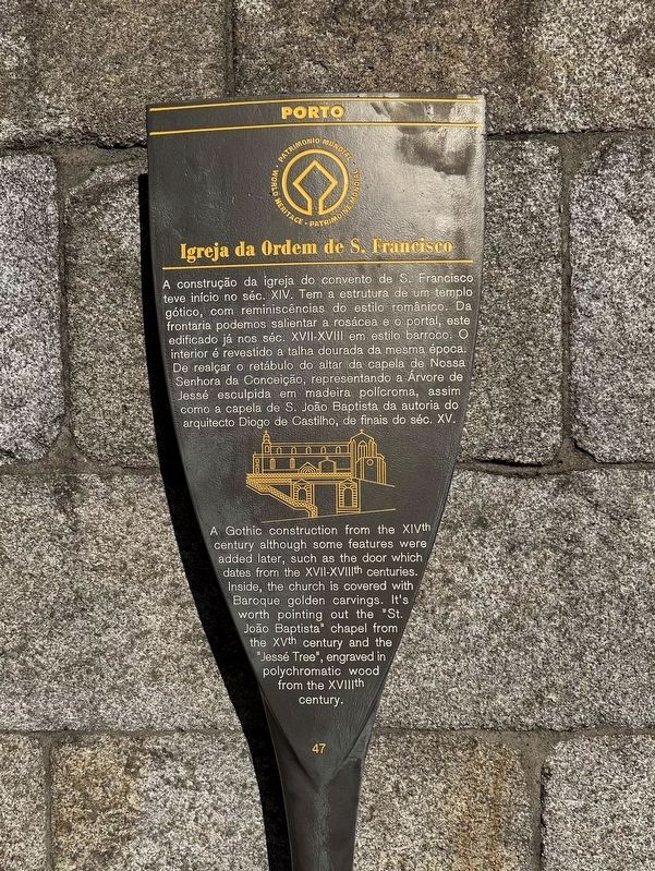 Igreja da Ordem S. Francisco / Church of S�o Francisco Marker image. Click for full size.