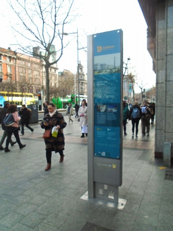 Nelson and the Spire / Nelson agus an T�r Solais Marker image. Click for full size.