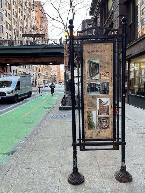 Dearborn Street Marker. Click for full size. Dearborn Street Marker image. Click for full size.