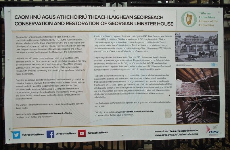 Conservation and Restoration of Georgian Leinster House Marker. Click for full size. Conservation and Restoration of Georgian Leinster House Marker image. Click for full size.