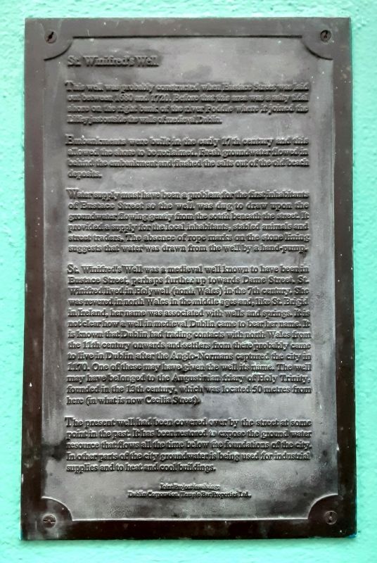 St. Winifred's Well Marker. Click for full size. St. Winifred's Well Marker image. Click for full size.