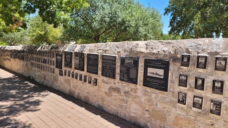 The U.S.S. Baltimore (CA-68) Marker is the fourth large marker from the right side image. Click for full size.