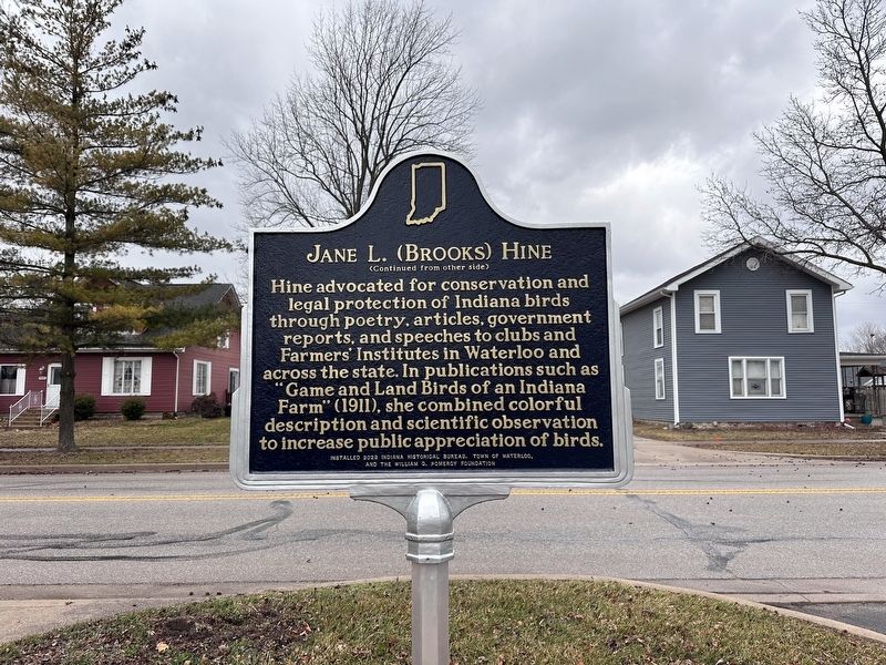 Jane L. (Brooks) Hine Marker, Side Two image. Click for full size.