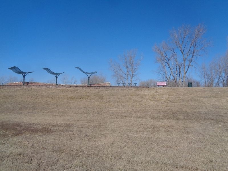Missouri River Greenway - Monarch-Chesterfield Levee Trail Marker image. Click for full size.