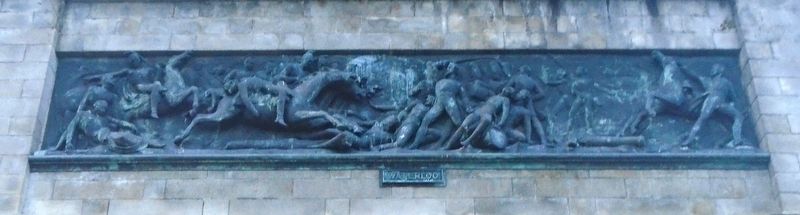 Wellington Monument Waterloo Bas Relief. Click for full size. Wellington Monument Waterloo Bas Relief image. Click for full size.