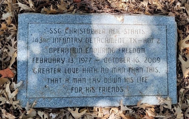 SSG Christopher Neil Staats Marker image. Click for full size.