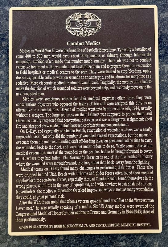 Combat Medics Marker. Click for full size. Combat Medics Marker image. Click for full size.