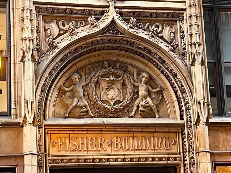 Fisher Building ornamental features image. Click for full size.
