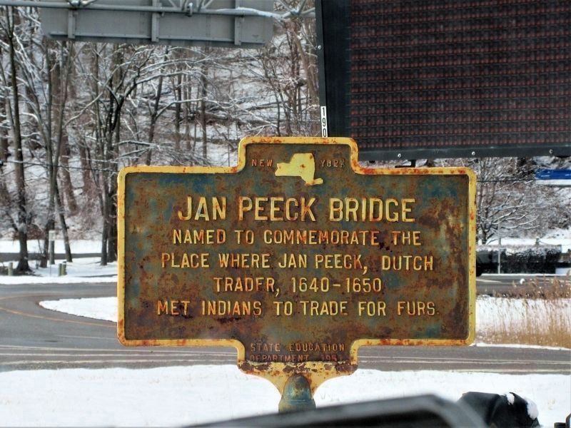 Jan Peeck Bridge Marker. Click for full size. Jan Peeck Bridge Marker image. Click for full size.