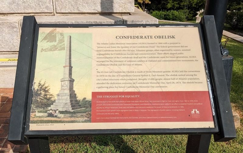 Confederate Obelisk Marker image. Click for full size.